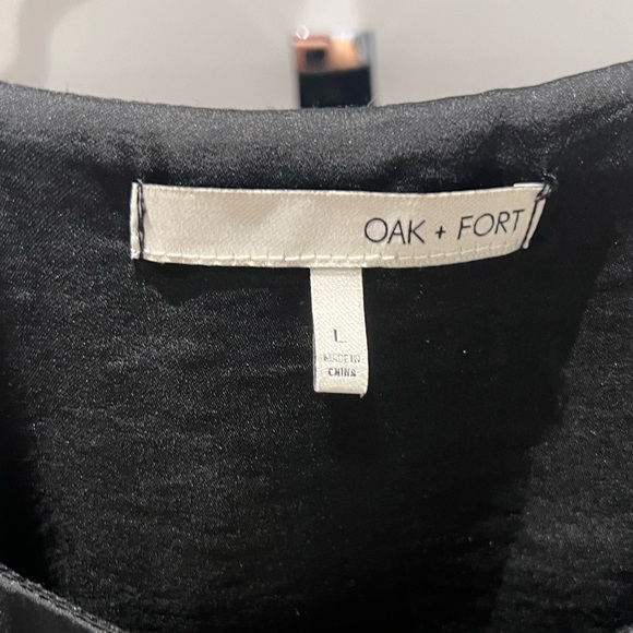 Perfect condition oak and fort black silk slip mini dress, size M - Picture 2 of 3